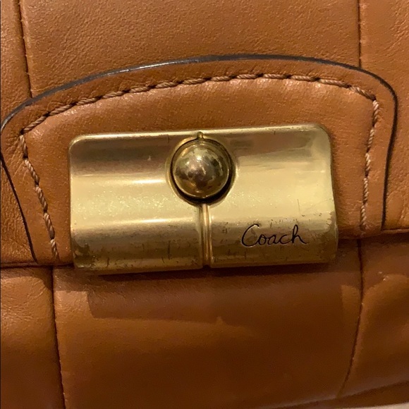 Camel color COACH shoulder or cross body - Picture 2 of 8